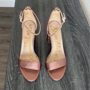 Sam Edelman Rose Gold Block Heels Size 6.5